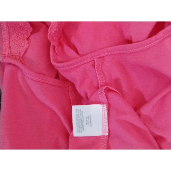 PINK Top Women's 2X Short Flutter Sleeve Boat Neck Crochet Knit Pink - Picture 7 of 8